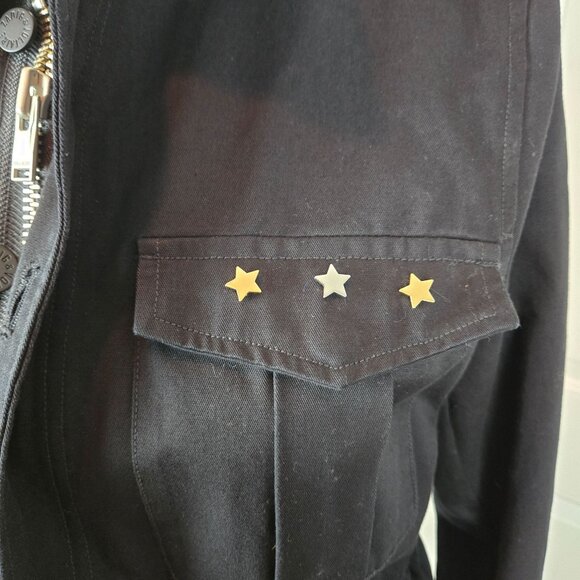 Zadig & Voltaire Kayak Mili Skull Jacket Small Black Goth Grunge Utility - Picture 8 of 16